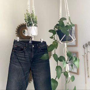 Abercrombie & Fitch high rise ankle straight jeans